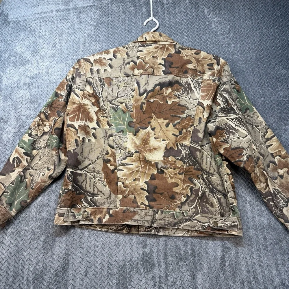 Vintage Wrangler Rugged Wear Camo Jacket Advantage Men's XL Denim Trucker USA